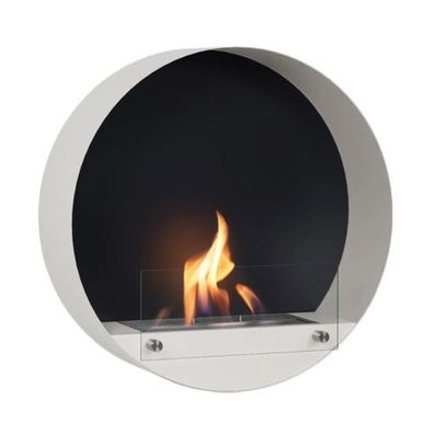 Delaware Ethanol Wandkamin Weiß