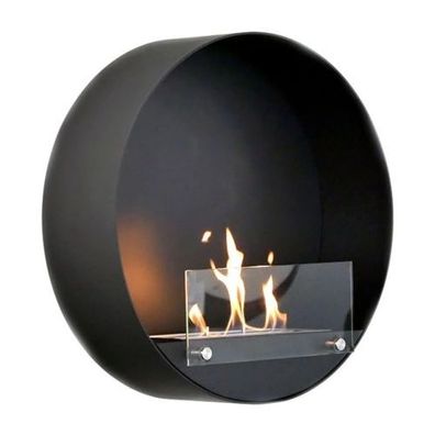 Delaware Ethanol Wandkamin Schwarz