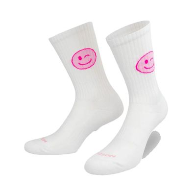 PATRON Socken Zwinkersmile weiß / pink