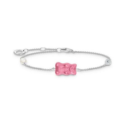 Thomas Sabo - A2151-052-9-L19V - Armband - 925er Silber - Damen - Goldbär pink