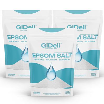 Epsom Salz 15kg Bittersalz Magnesiumsulfat Badesalz Fußbad Peeling Garten GiDeli