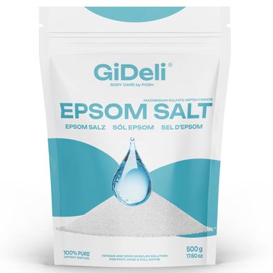 Epsom Salz 500g Bittersalz Magnesiumsulfat Badesalz Fußbad Peeling Garten GiDeli