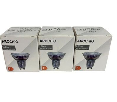 3x Arcchio LED GU10 Lampe ´Gu10 3,5W´ aus Glas (GU10) - Leuchtmittel LED-Lampen