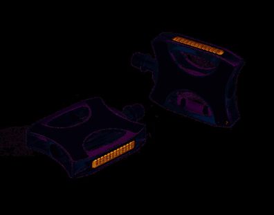 Alu-Pedal Ergotec EP-Serie Urban silber, 9/16", mit Reflektoren