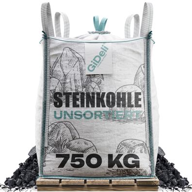 Steinkohle 750kg Anthrazitkohle 5-50mm Hoher Heizwert Kaminofen Heizkohle GiDeli