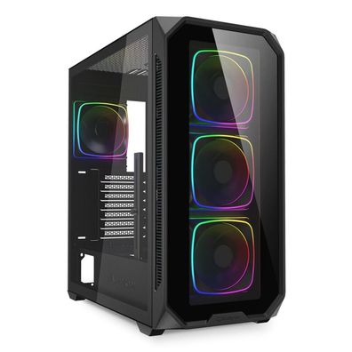 Sharkoon Sharkoon Gehäuse AK5G RGB ATX 1xGlas schwa