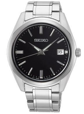 Seiko Herrenuhr mit Saphirglas schwarz SUR311P1