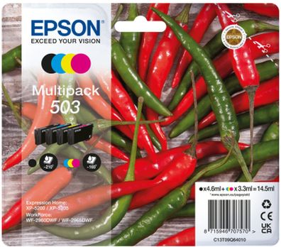 Epson 503 Multipack - 4er-Pack - Schwarz, Gelb, Cyan, Magenta - original - Blister mi