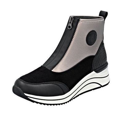 Remonte Kurzstiefel - Schwarz / Altsilber Leder/Synthetik