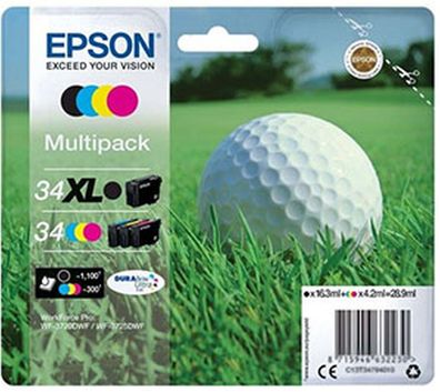 Epson 34XL - 4er-Pack - XL - Schwarz, Gelb, Cyan, Magenta - original - Blister mit RF