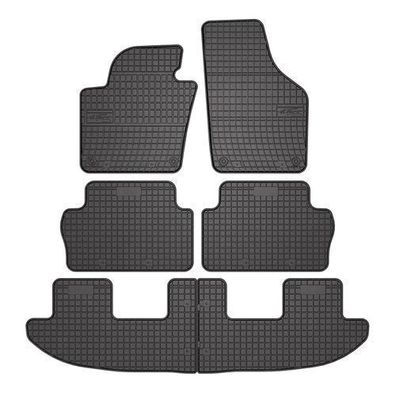 OMAC Gummi Fußmatten für VW Sharan 2010-2025 Automatten Gummi Schwarz 6tlg