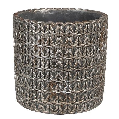 Clayre & Eef Innenblumentopf Ø 15x14 cm Grau Stein (Gr. Ø 15x14 cm)