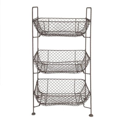 Clayre & Eef Korbregal 35x26x71 cm Braun Metall