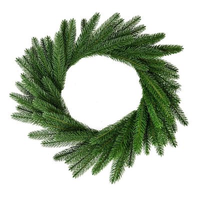 Clayre & Eef Weihnachtskranz Ø 55 cm Grün Kunststoff (Gr. Ø 55x7 cm)