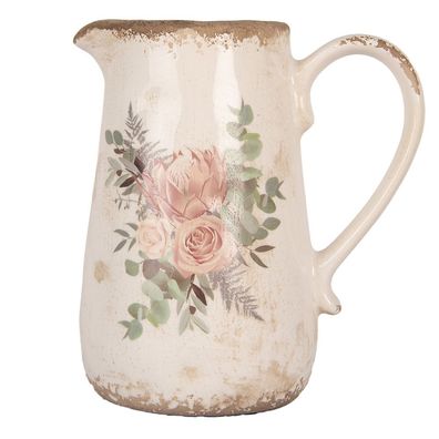 Clayre & Eef Dekorative Kanne 21x15x23 cm Beige Keramik (Gr. 21x15x23 cm)