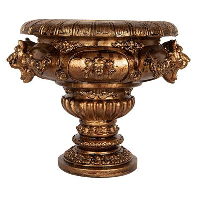 Clayre & Eef Blumentopf 26x22x21 cm Goldfarbig Kunststoff (Gr. 26x22x21 cm)