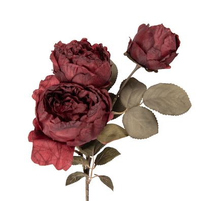 Clayre & Eef Kunstblume 52 cm Rot Kunststoff (Gr. 12x15x52 cm)