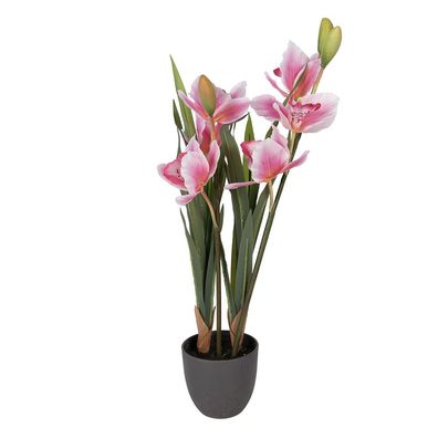 Clayre & Eef Kunstpflanze 14x14x55 cm Rosa Kunststoff (Gr. 14x14x55 cm)