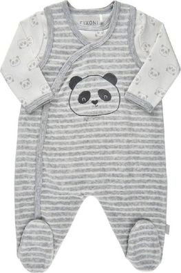 Fixoni Kinder Body LS mit Strampler 422000-Grey Melange
