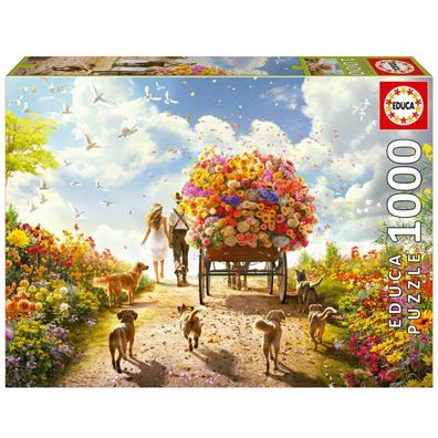 Trageblumen-Puzzle 1000Stück