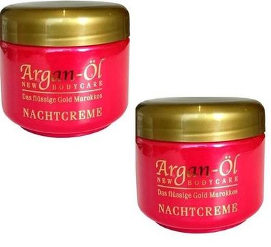 Creme Argan-Öl Nachtscreme BIO-VITAL Kosmetik, 2x 125 ml