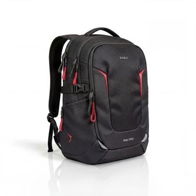 Multifunktionaler Laptop-Rucksack für Jugendliche, schwarz, Prime Burned Black