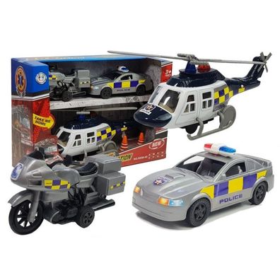 Lean Toys Polizeiset mit Licht und Sound