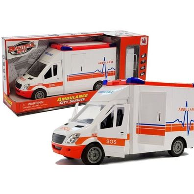 Leantoys Krankenwagen mit Trage, Ton und Licht