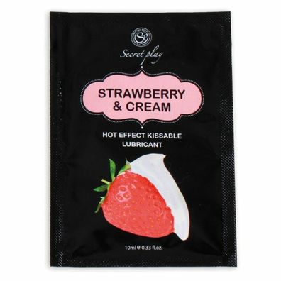 Secretplay Gleitgel Strawberries & Cream für Einzeldosen 10 ml