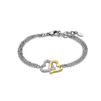 Romantic steel bicolor bracelet Woman`s Heart LS2117-2 / 1