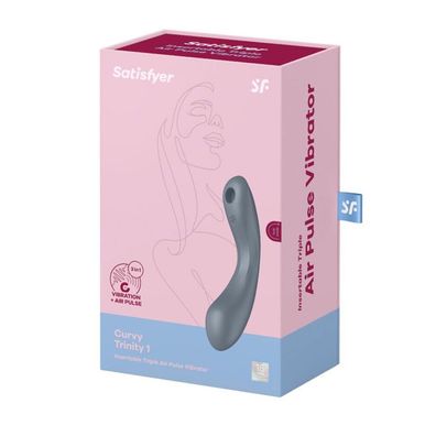 Curvy Trinity 1 Air Pulse Vibrator wibrator ss? y Bluegrey