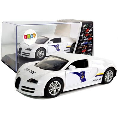 Leantoys Sportwagen Polizei dunkle Windschutzscheiben mit Spannung weißes Licht Ton
