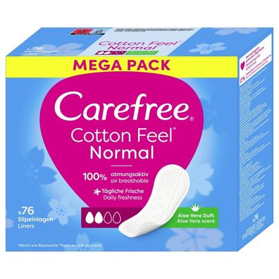 Cotton Feel Normal Damenbinden Aloe Vera 76 Stück