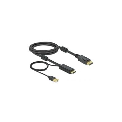 DELOCK HDMI DisplayPort Kabel St/St 4K 30Hz 2.0m