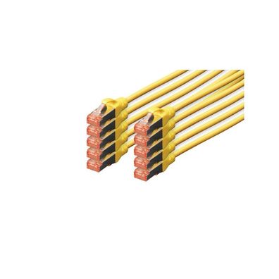 Digitus CAT 6 S/FTP Patchkabel, 10 Stück, 3m, gelb