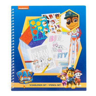 Paw Patrol Schablonenblock Kinder Kreativset Malblock Bastelset mehrfarbig