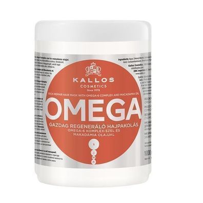 Kallos KJMN Haarmaske mit Omega 6 und Macadamiaöl, 1000 ml