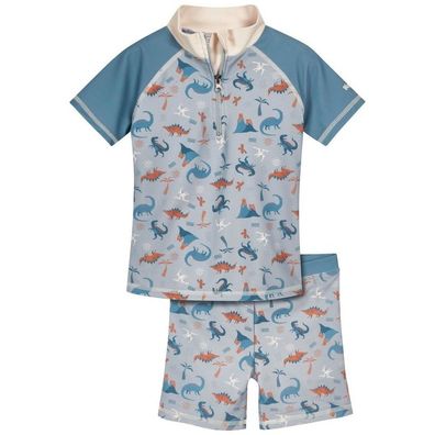 Playshoes Kinder Badeset UV-Schutz Bade-Set Dino Allover 461592