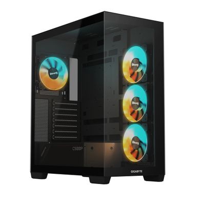 Gigabyte C500 Panoramic Stealth - Mid tower - ATX - Seitenteil mit Fenster (gehärtete