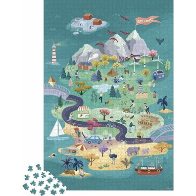 JANOD Puzzle Reise zur Insel Harmony 1500 Teile