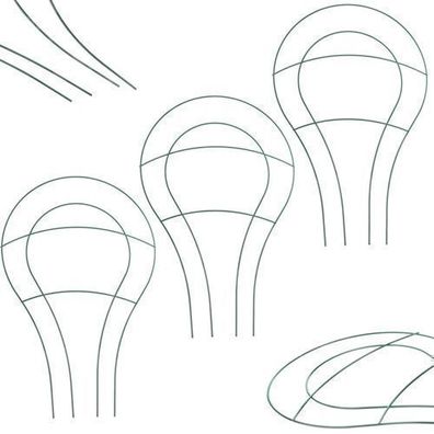 KADAX Blumengitter aus Stahl, 3er Set, Rankgitter, Rankhilfe für Kletterpflanzen
