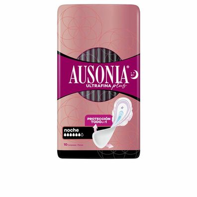 Ausonia Ultrafina PLUS compresas noche alas 10 u