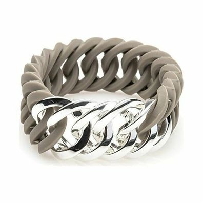 The Rubz 100462 Ladies Bracelet Zirkel Small Stainless Steel Silver Gray 17 Cm
