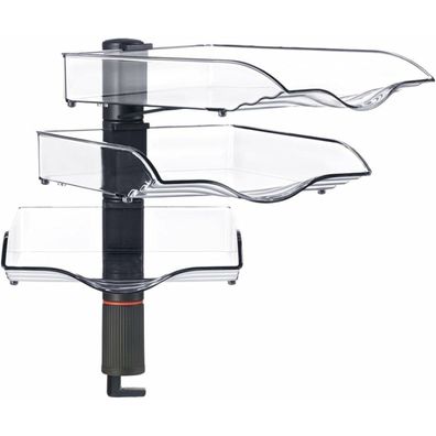 Novus Briefablageset CopySwinger A4 / B4 anthrazit-transparent 3 Fächer