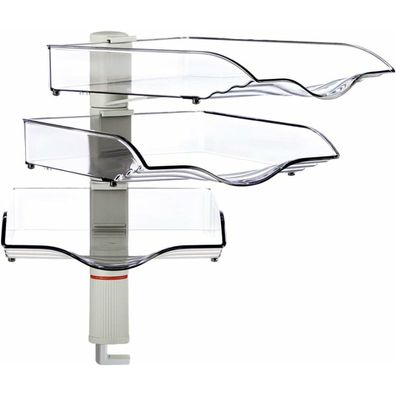 Novus Briefablageset CopySwinger A4 / B4 lichtgrau-transparent 3 Fächer