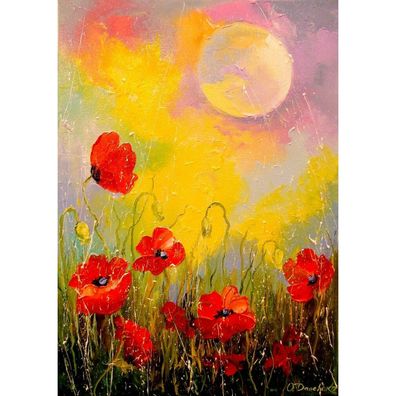 ENJOY Puzzle Mohnblumen im Mondschein 1000 Teile