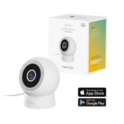 Hombli smarte outdoor Kamera, Compact Cam 2K, weiß