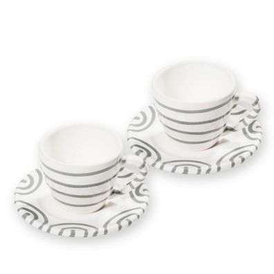 Gmundner Keramik Gris flammé Espresso pour 2