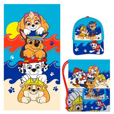 Paw Patrol Set Handtuch + Tasche + Mütze