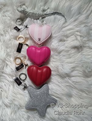 Victoria´s Secret Herz Pouch Schlüsselanhänger Mini Tasche Stern Essential Bag Börse